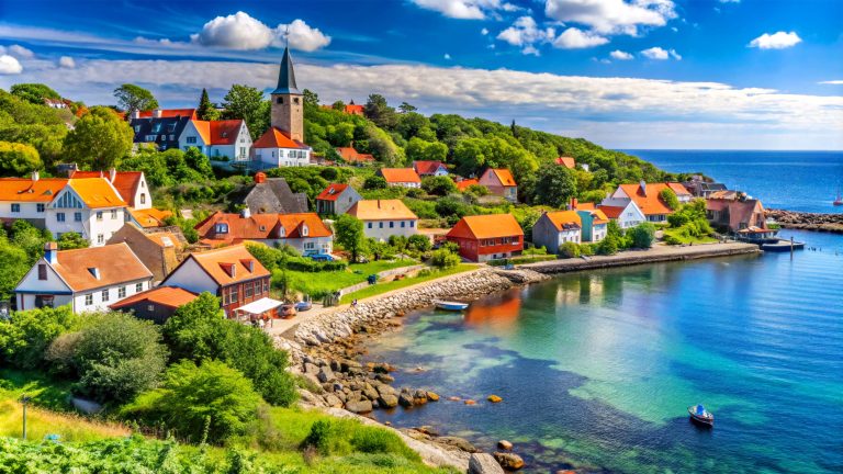 Bornholm Denmark on natural background