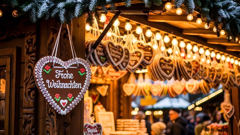 Traditional German Christmas Market Decorations