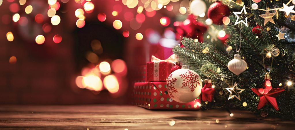 Christmas Tree with Decorations. Home Decor