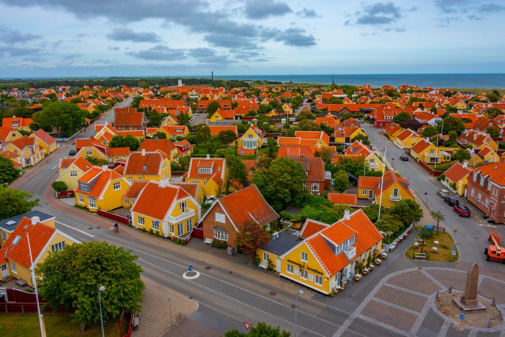 Aerial view of Danish town Skagen