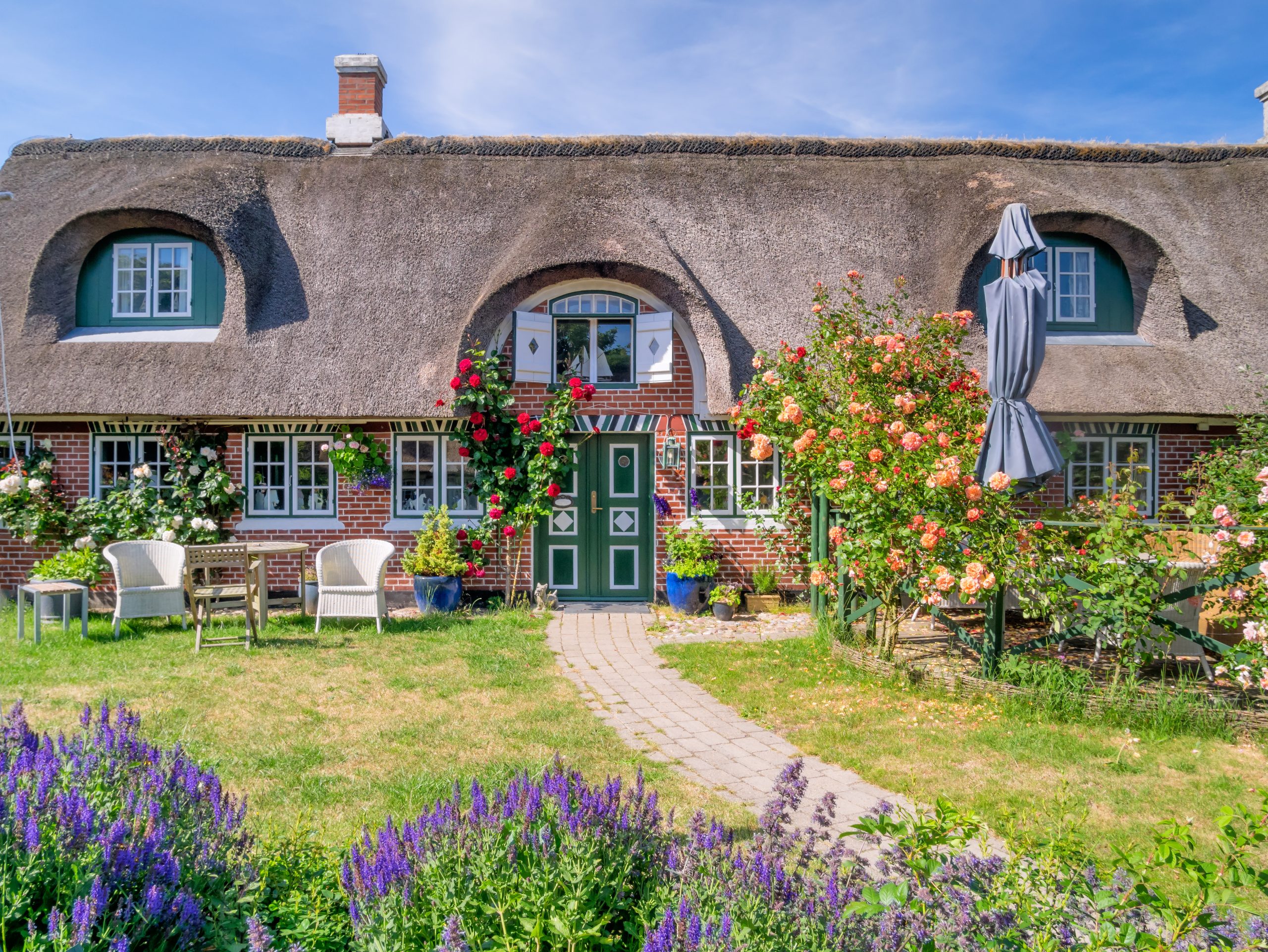 Traditional house in Sonderhoe on the island Fanoe