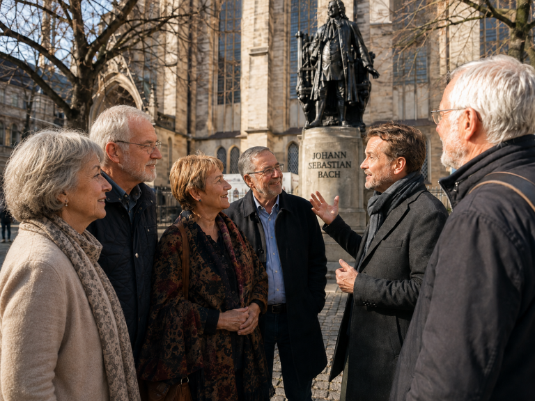 Guide foran Bach statue AI
