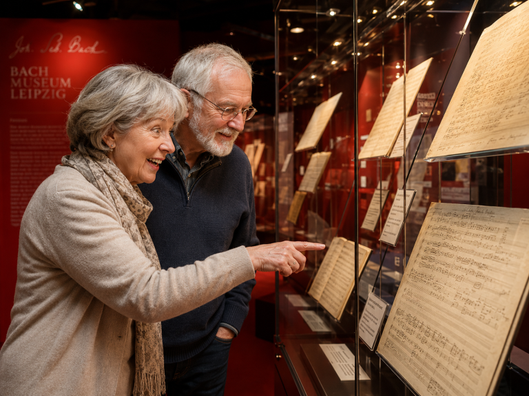 Par på Bach museum med begejstring AI